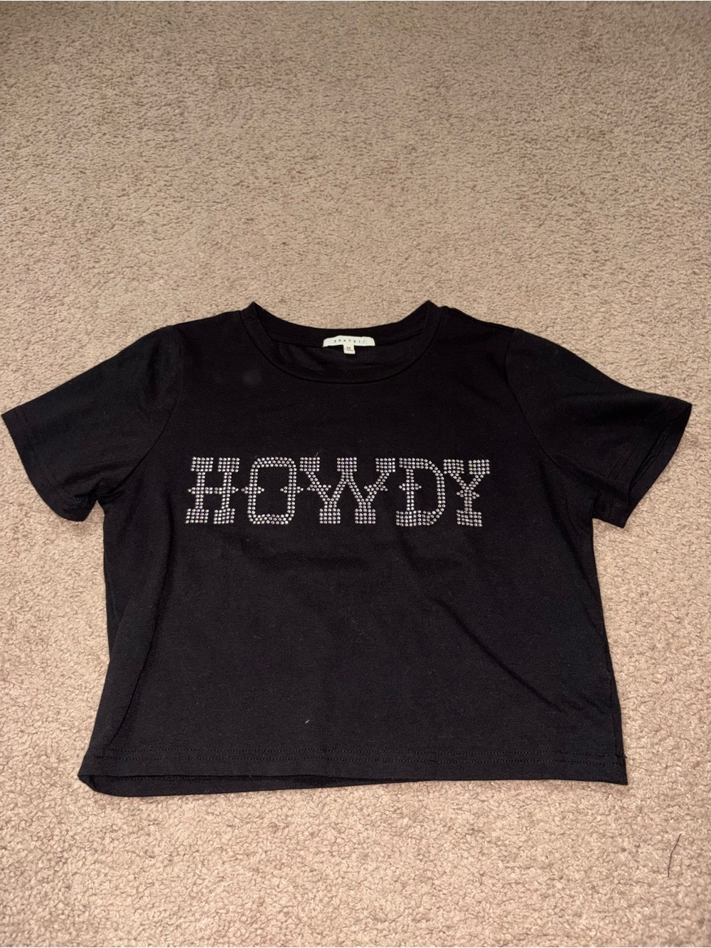 Dry Goods Black 'HOWDY' Rhinestone Graphic Tee